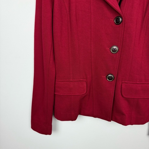 Cabi Outing Ponte Knit Blazer Jacket Rhubarb Red #3175 - Picture 4 of 6